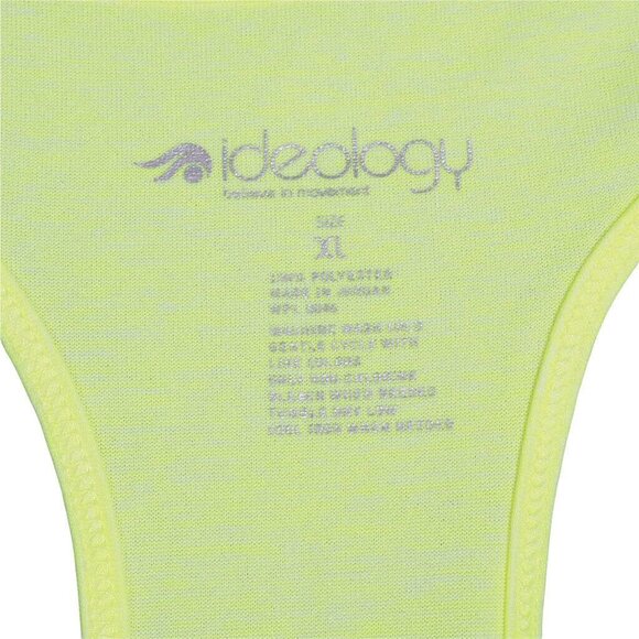 Ideology Neon Yellow Racerback Tank Top XL Polyester Spandex Womens Sleeveless A - Picture 4 of 8